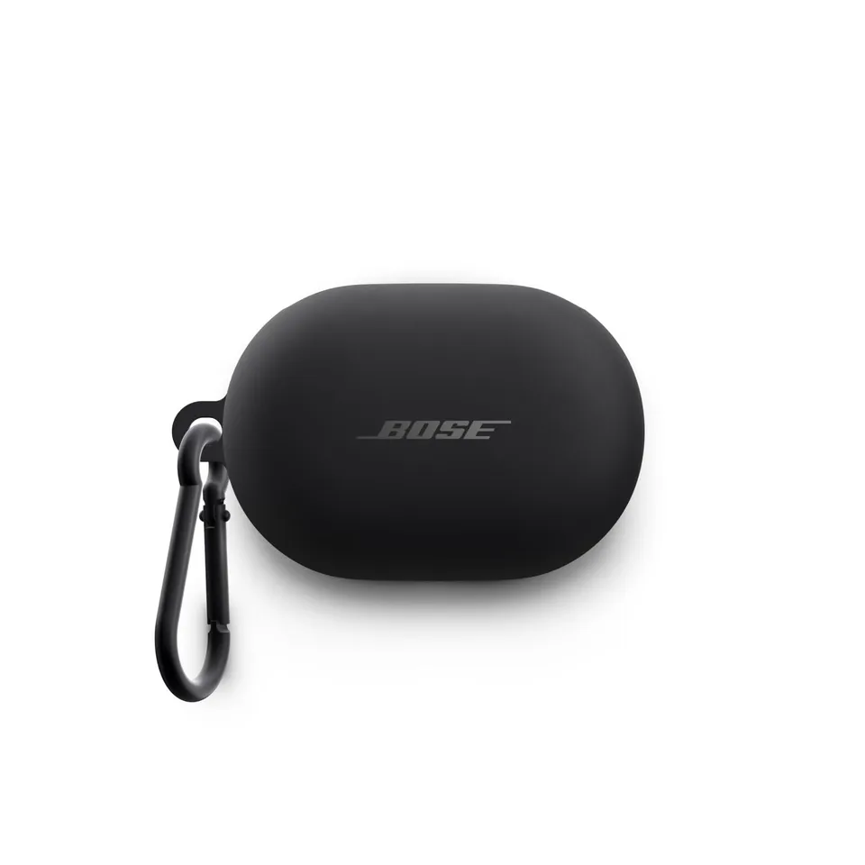 bose-quietcomfort-earbuds-silicone-case-cover-with-aluminum-carabiner-black-prot image 1