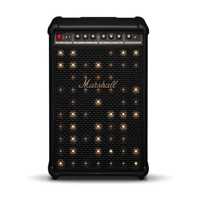 marshall-bromley-750-portable-party-speaker-black-brass-40-hours-playtime-360-tr image 1