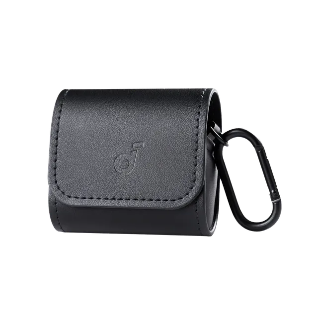 anker-soundcore-earbuds-travel-case-pu-leather-magnetic-snap-carabiner-universal image 1