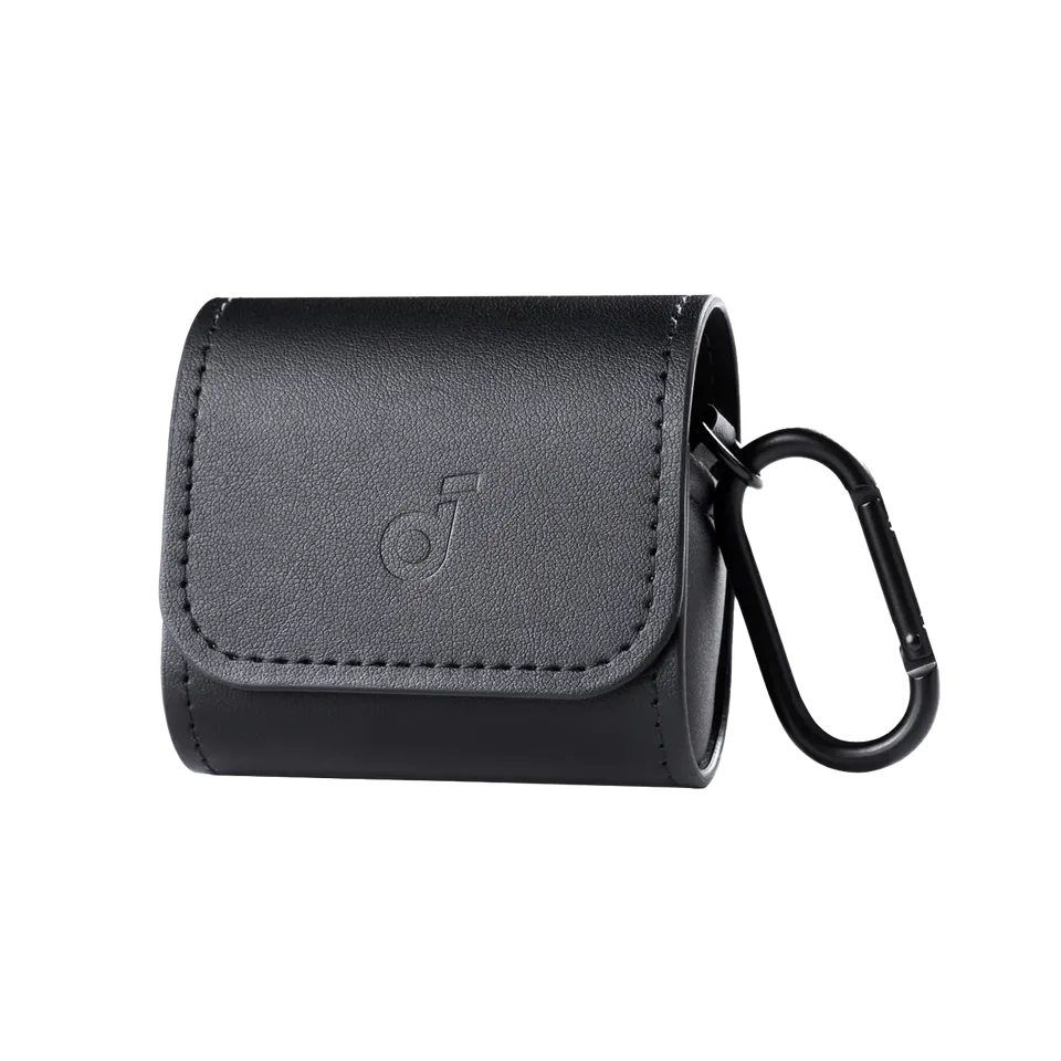 anker-soundcore-earbuds-travel-case-pu-leather-magnetic-snap-carabiner-universal image 1