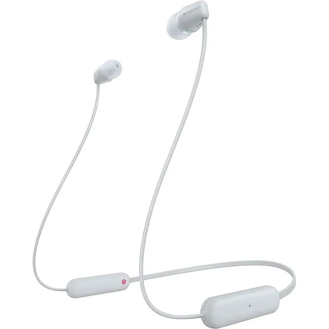 sony-wi-c100-wireless-in-ear-bluetooth-headphones-with-built-in-microphone-white image 1