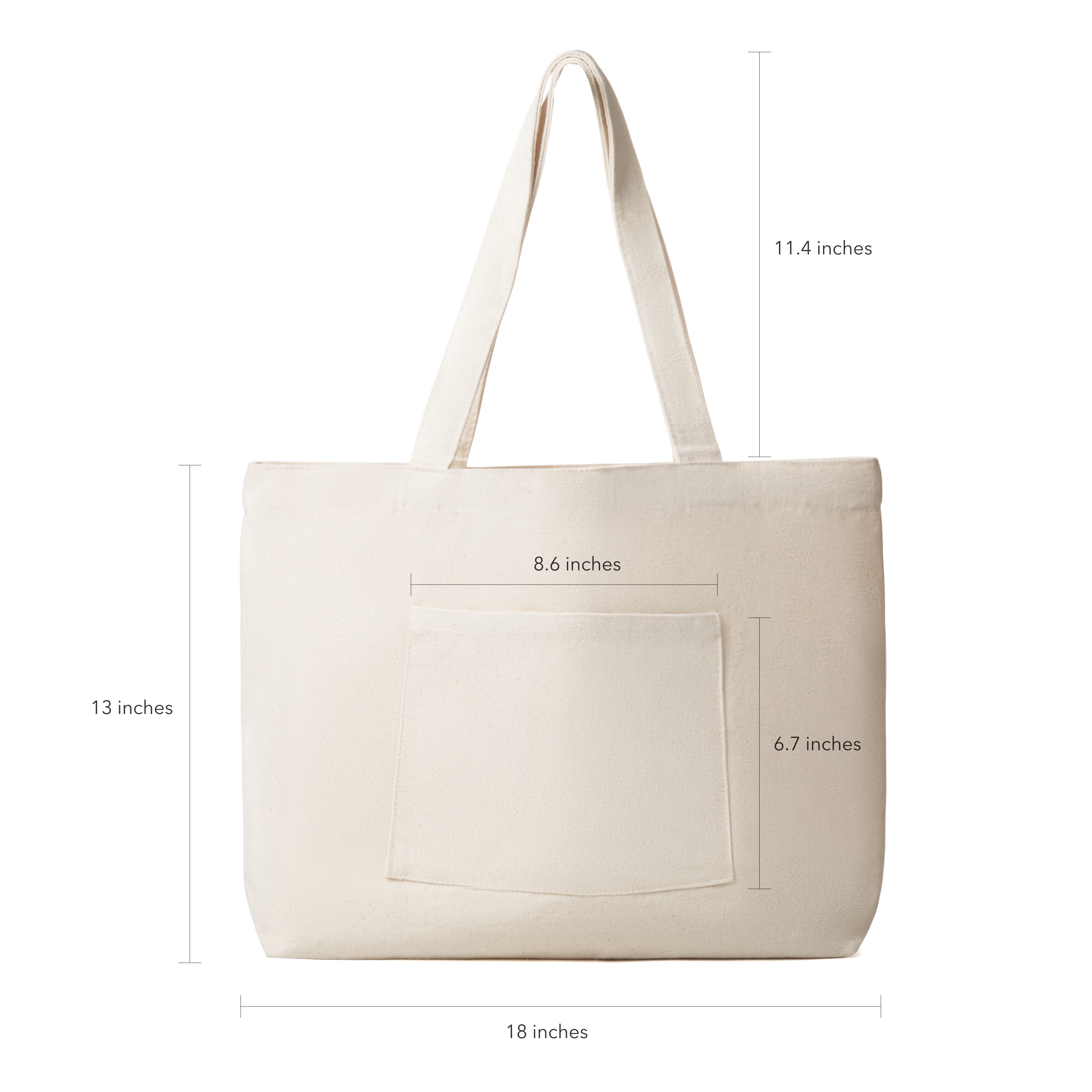 anker-soundcore-tote-bag-lightweight-cotton-carry-all-with-exterior-pocket image 2