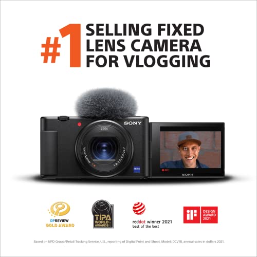 sony-zv-1-vlogger-camera-with-accessory-kit-wireless-grip-64gb-sd-card-black image 7