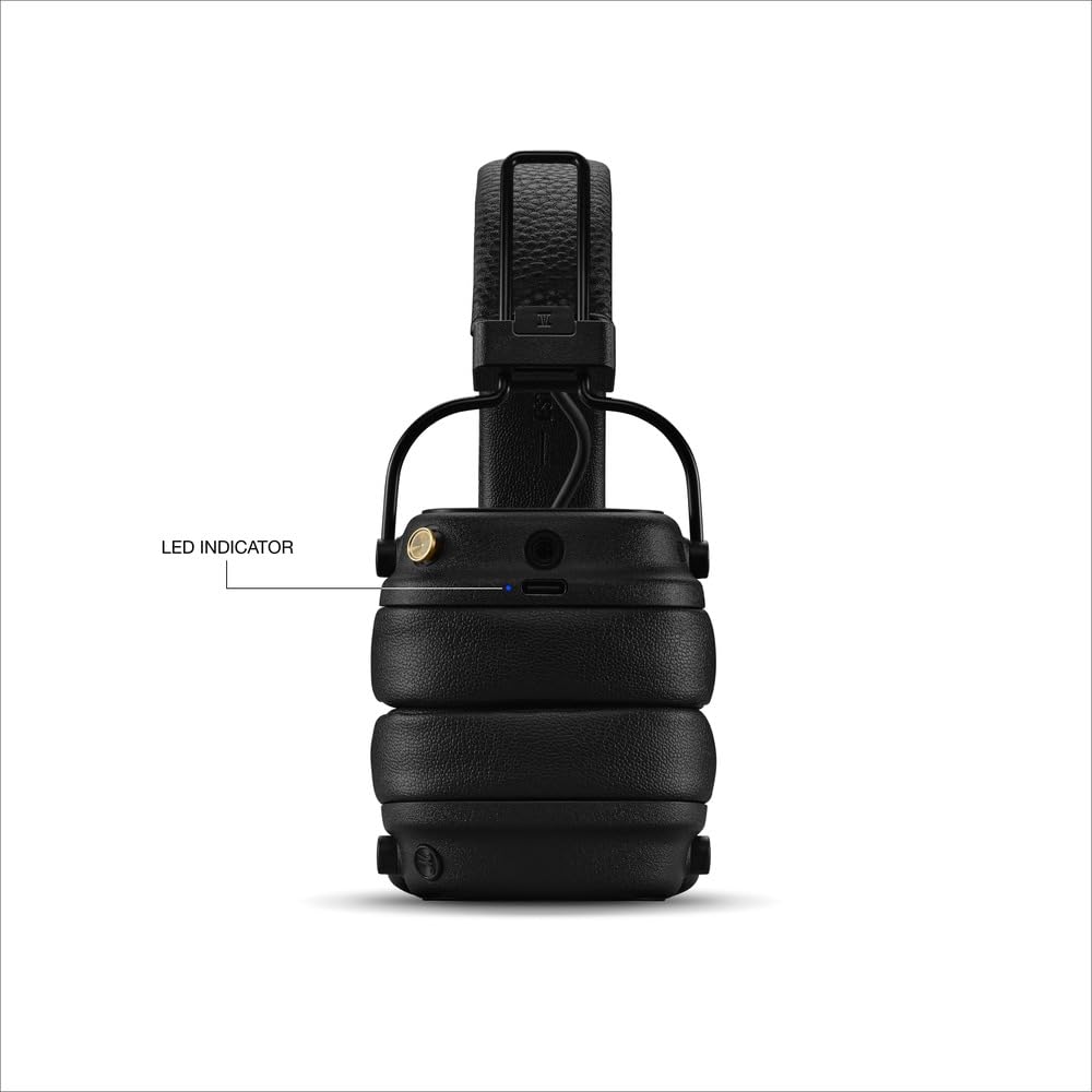 marshall-major-v-wireless-on-ear-headphones-100-hour-playtime-detachable-cable-f image 8