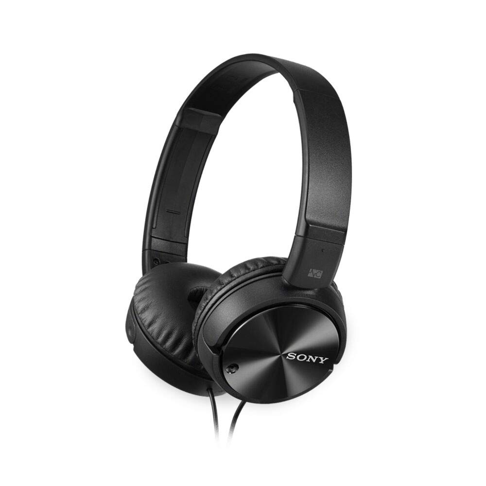 sony-mdrzx110nc-noise-canceling-on-ear-headphones-black-wired image 1