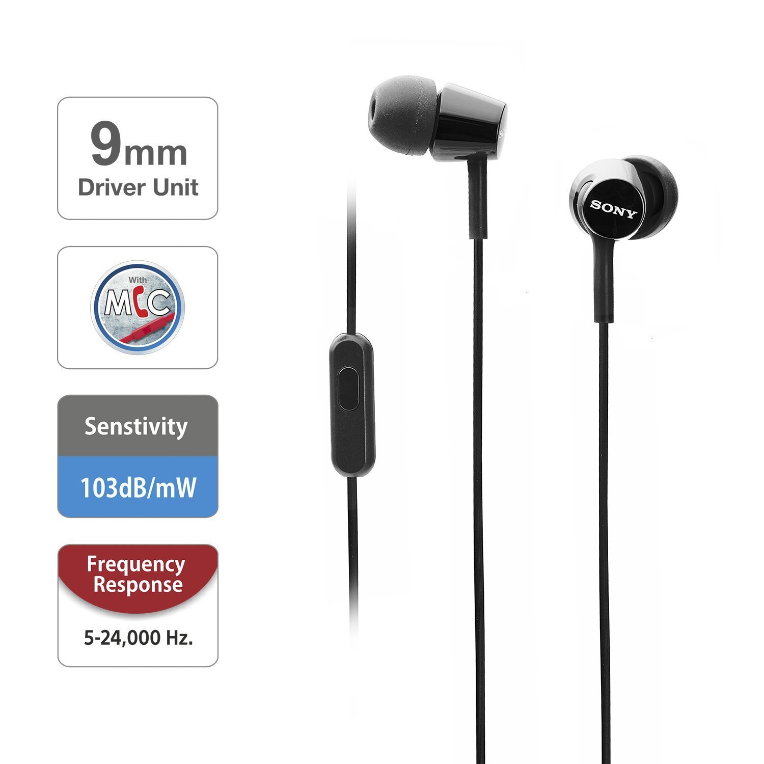 sony-mdr-ex155ap-in-ear-earbuds-with-mic-and-smartphone-control-9mm-neodymium-dr image 3