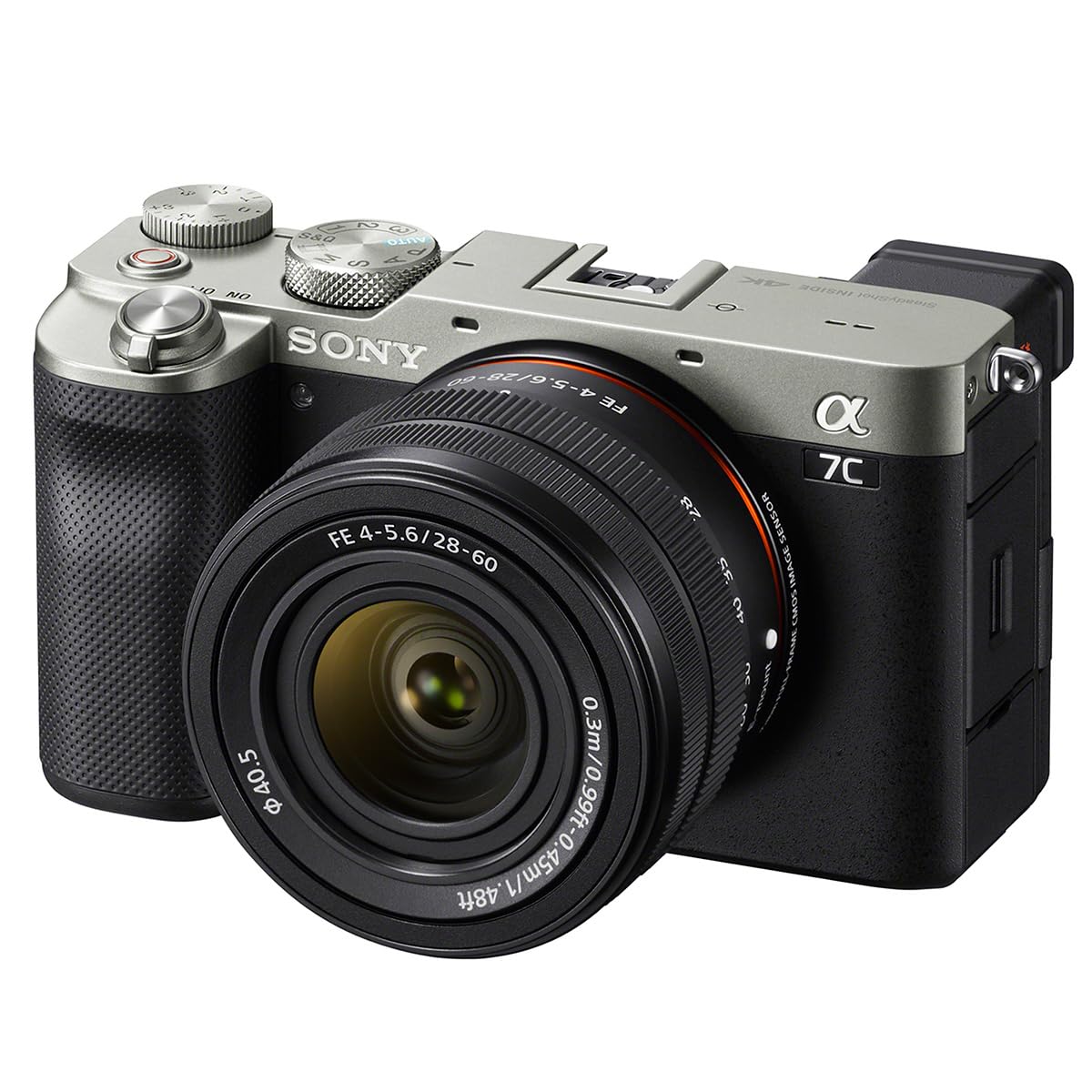 sony-alpha-7c-full-frame-compact-mirrorless-camera-with-28-60mm-lens-silver-ilce image 1