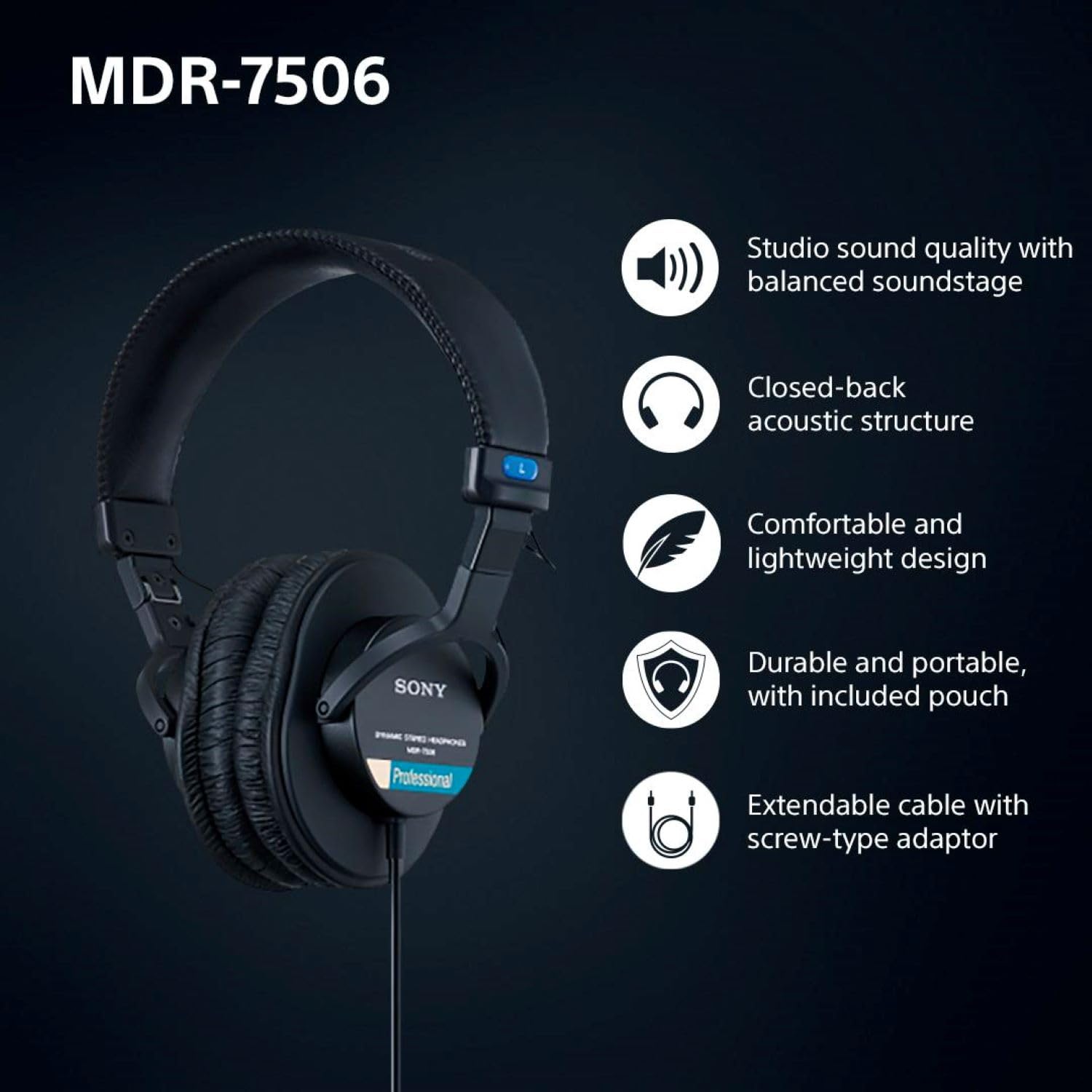 sony-mdr7506-professional-large-diaphragm-headphone image 4