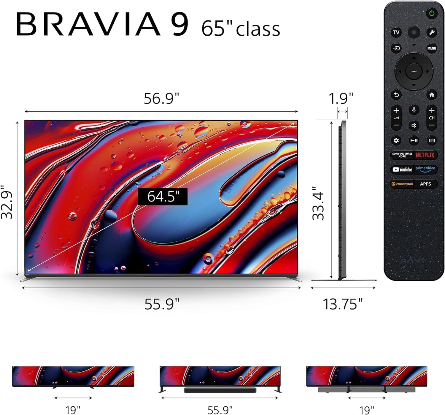 sony-65-inch-bravia-9-mini-led-qled-4k-ultra-hd-smart-google-tv-k-65xr90-dolby-v image 2