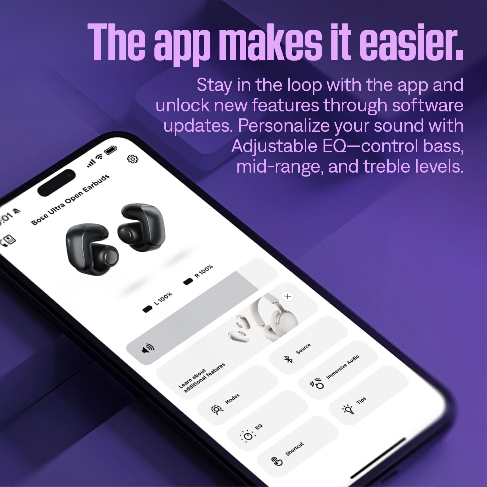 bose-ultra-open-earbuds-bluetooth-open-ear-earbuds-with-openaudio-clip-on-design image 7