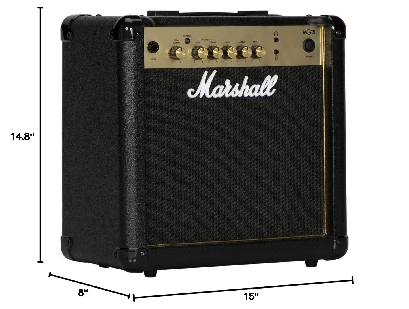 marshall-mg15g-combo-guitar-amplifier-15w-8-speaker-dual-channels-3-band-eq-head image 7
