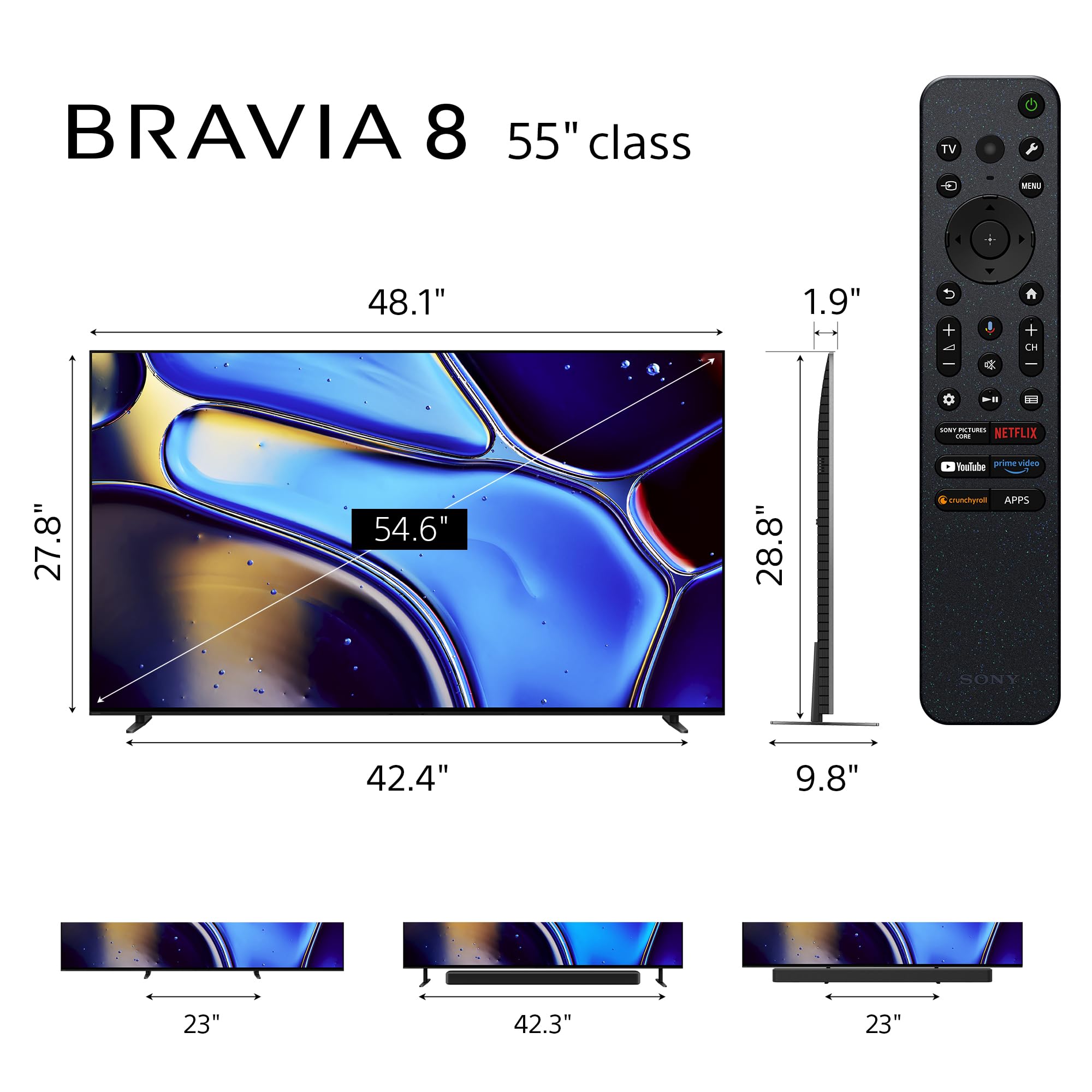 sony-55-inch-bravia-8-oled-4k-hdr-smart-google-tv-k-55xr80-with-xr-processor-dol image 2