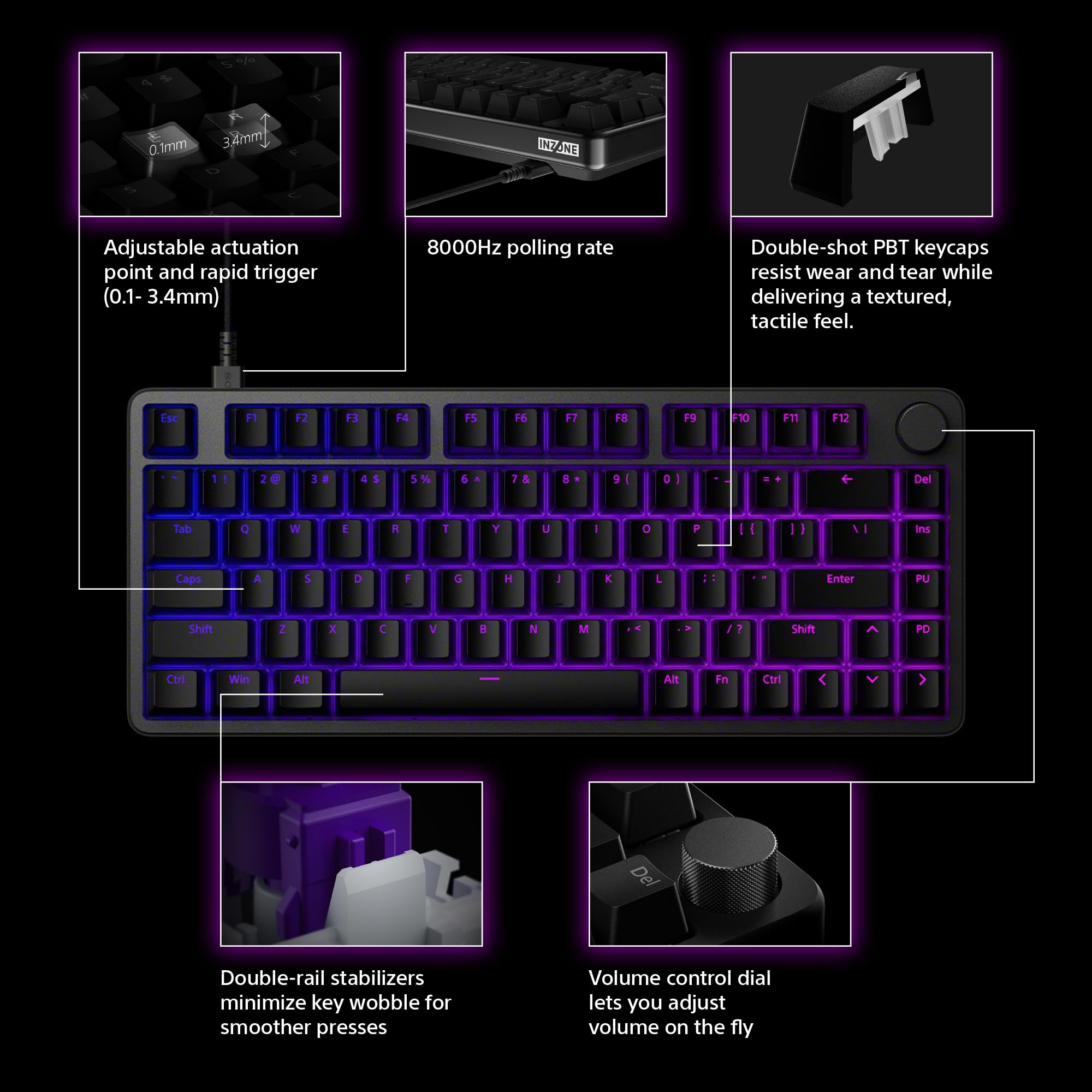 sony-inzone-kbd-h75-75-wired-gaming-keyboard-hall-effect-rapid-trigger-cnc-alumi image 3