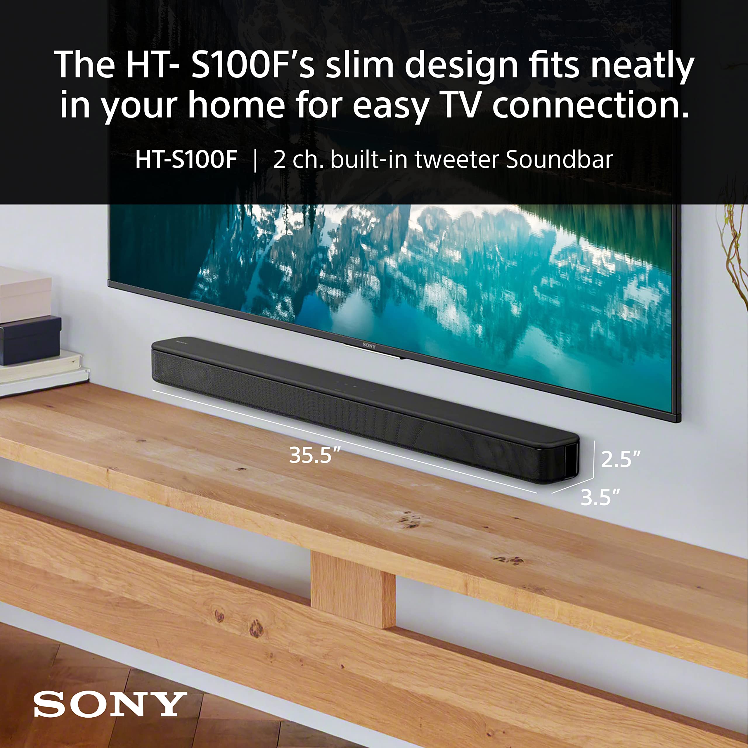 sony-hts100f-2-0ch-soundbar-with-bass-reflex-speaker-integrated-tweeter-bluetoot image 2