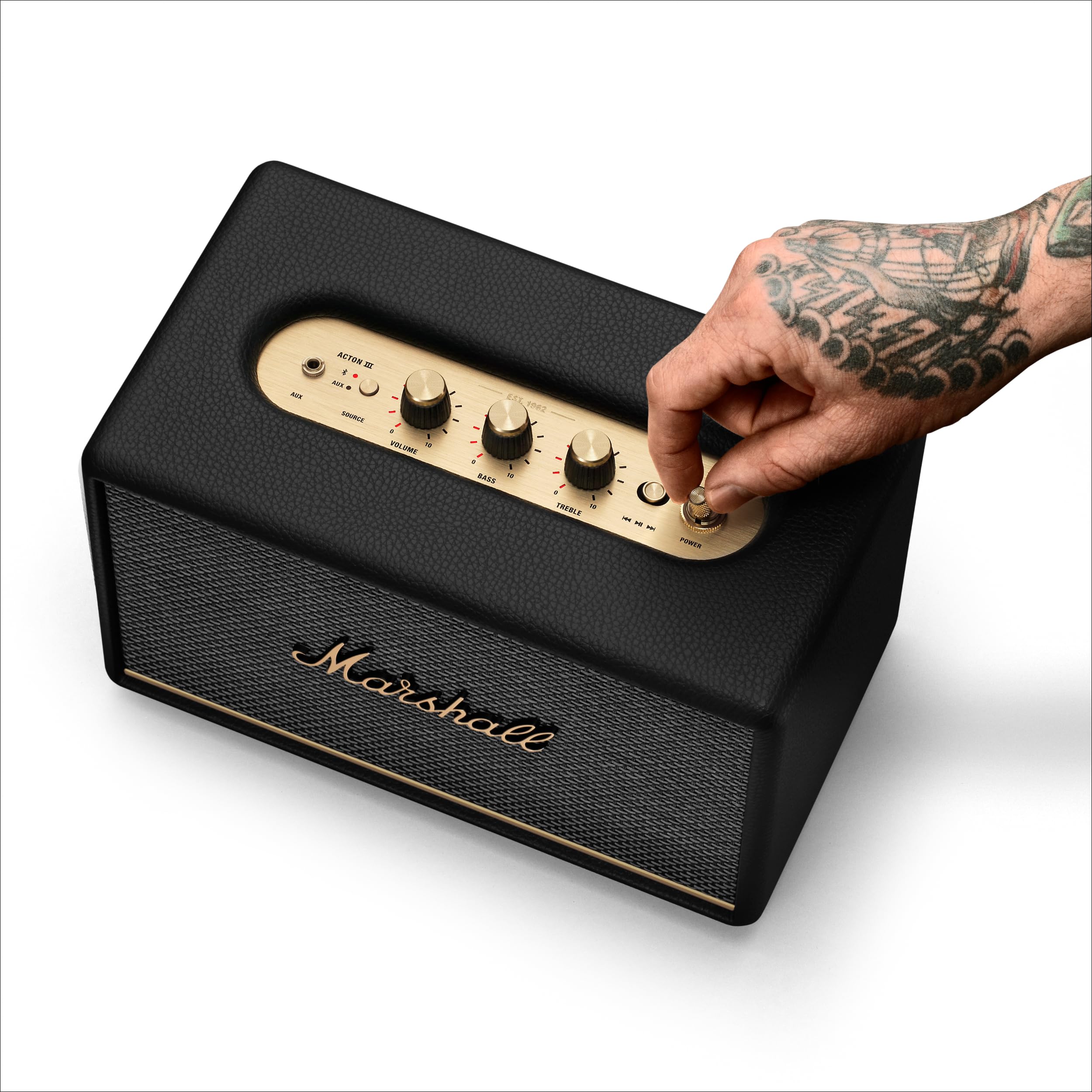 marshall-acton-iii-bluetooth-home-speaker-loud-stereo-sound-bass-and-treble-cont image 7
