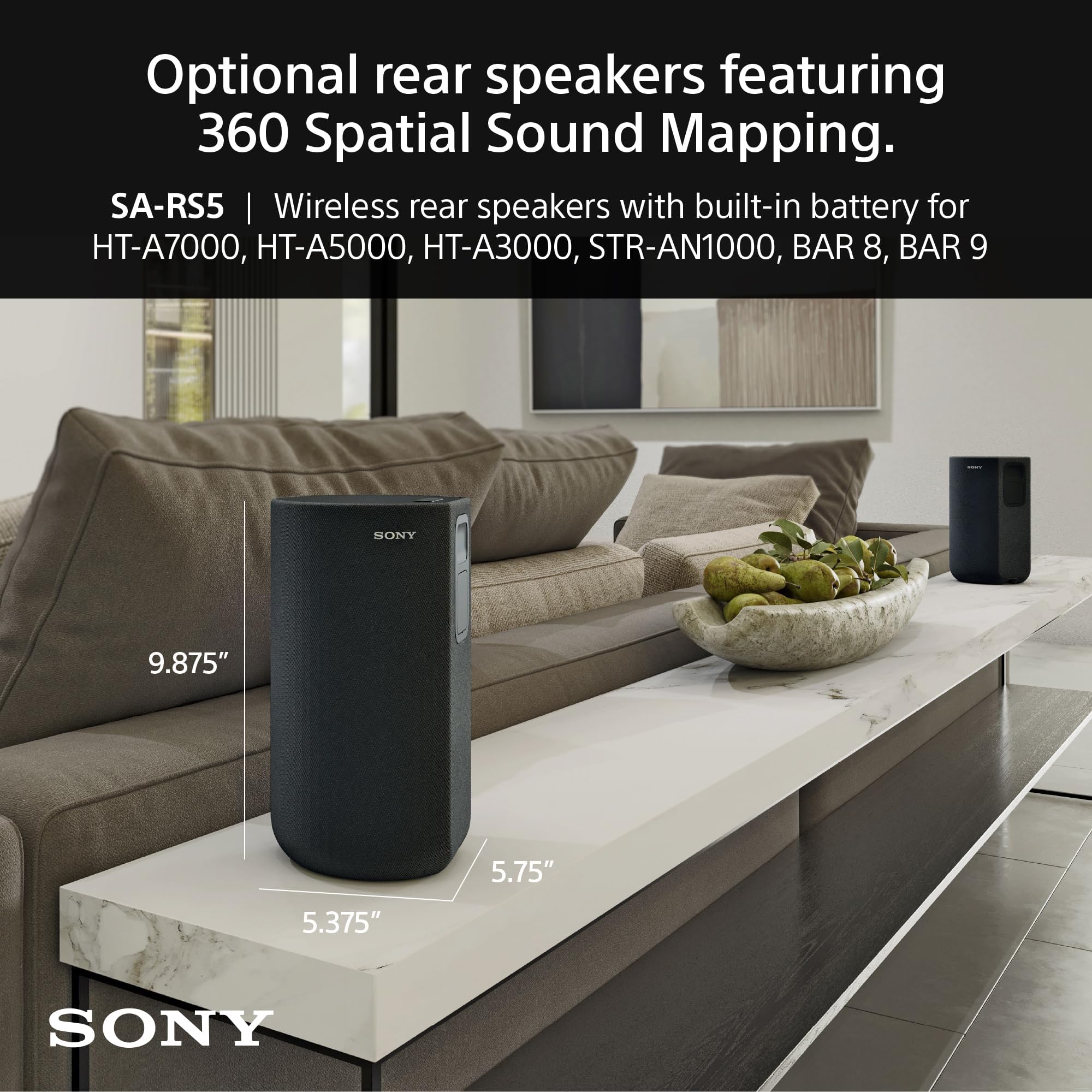 sony-sa-rs5-wireless-rear-speakers-with-built-in-battery-for-bravia-theater-bar- image 2