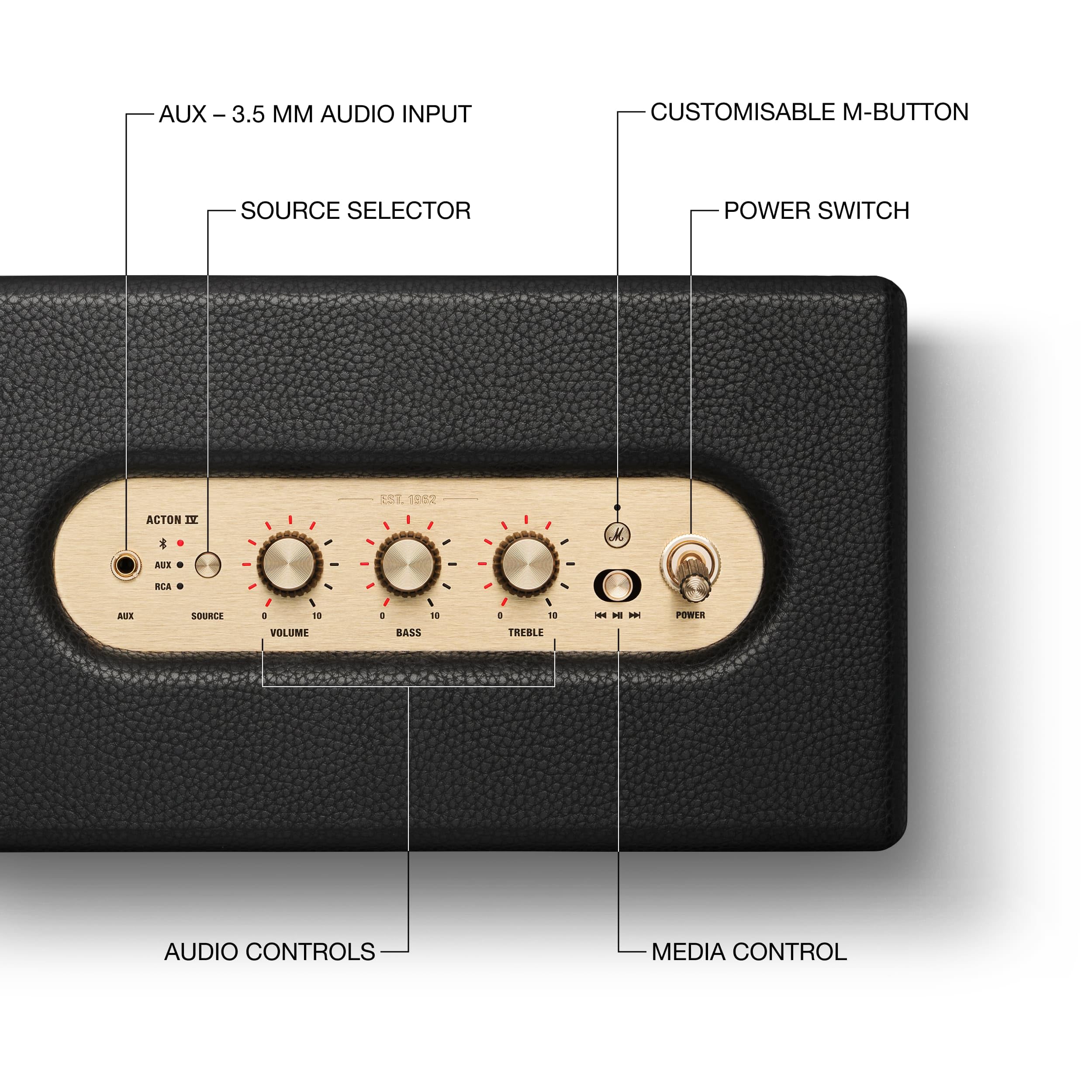 marshall-acton-iv-bluetooth-home-speaker-room-filling-stereo-sound-with-bass-and image 5