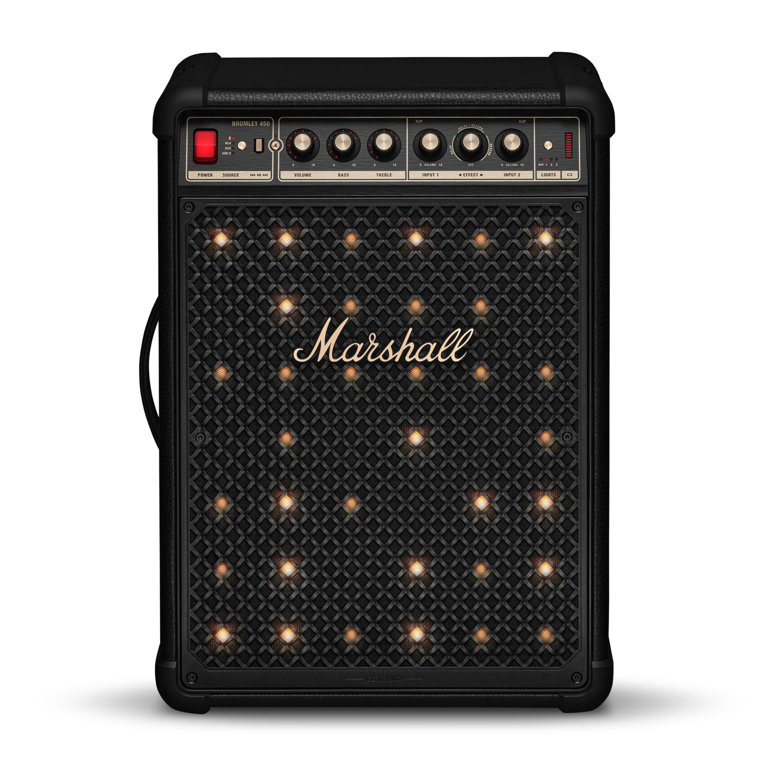marshall-bromley-450-portable-party-speaker-360-sound-40-hours-playtime image 1