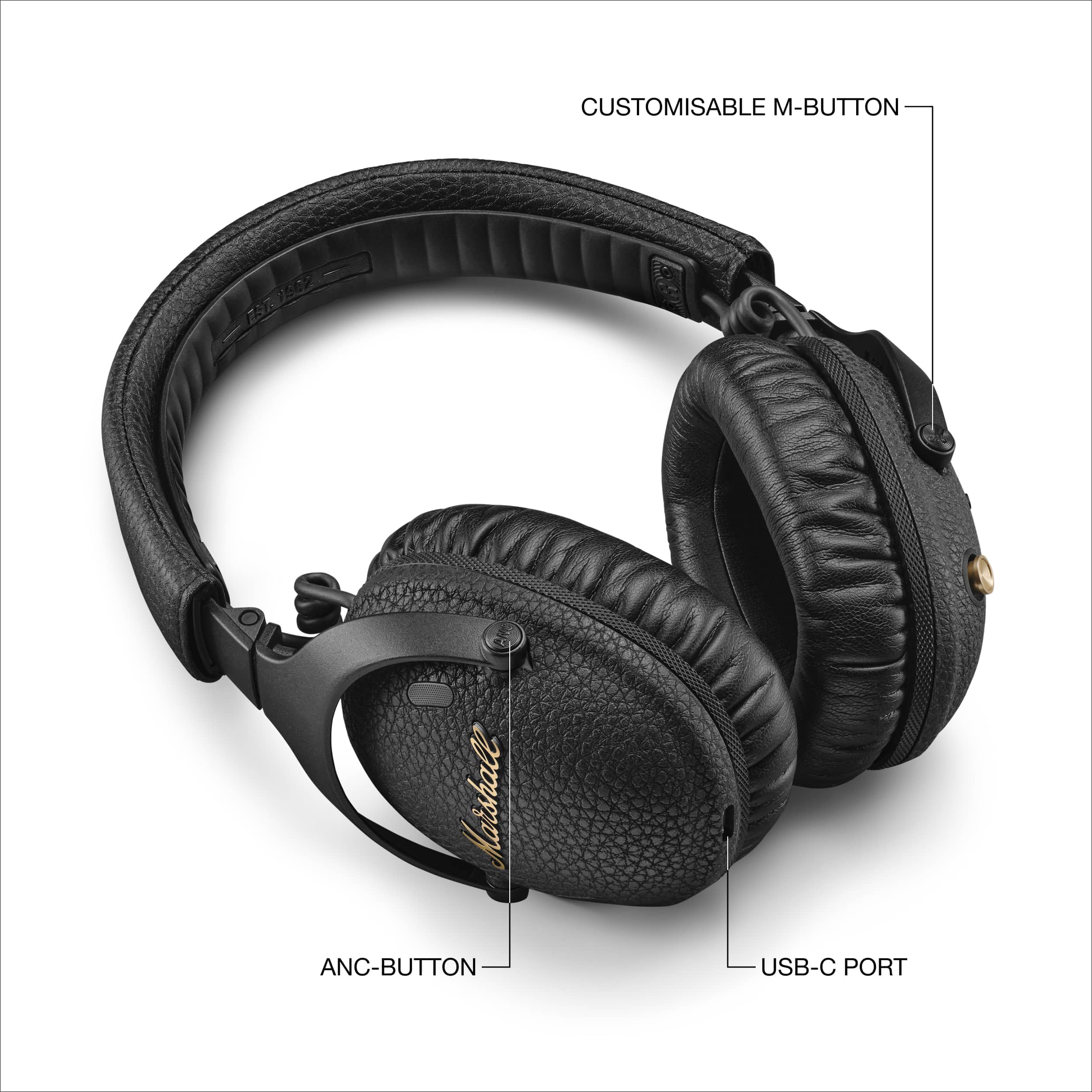 marshall-monitor-iii-a-n-c-wireless-over-ear-headphones-active-noise-cancelling- image 6