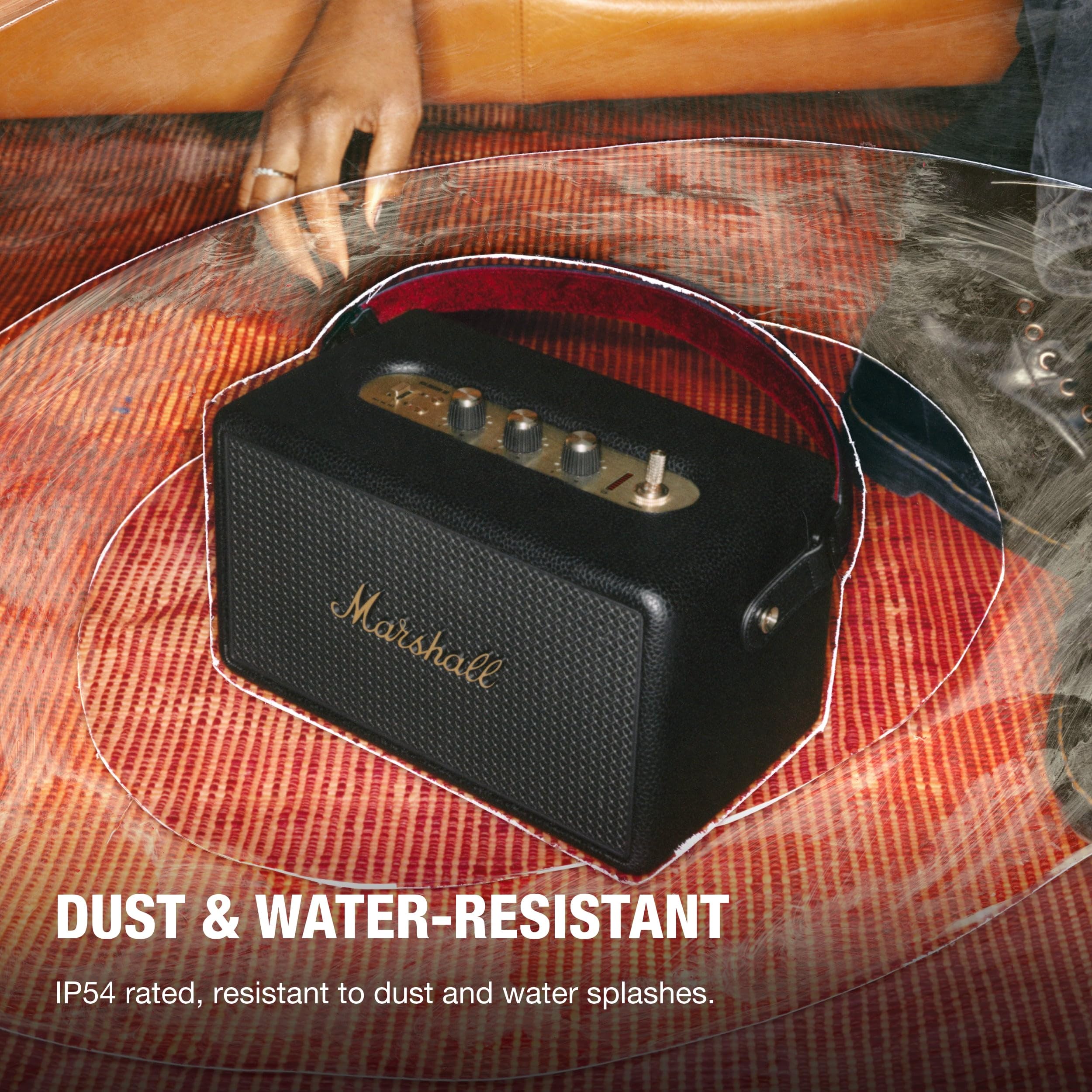 marshall-kilburn-iii-portable-bluetooth-speaker-black-and-brass image 4