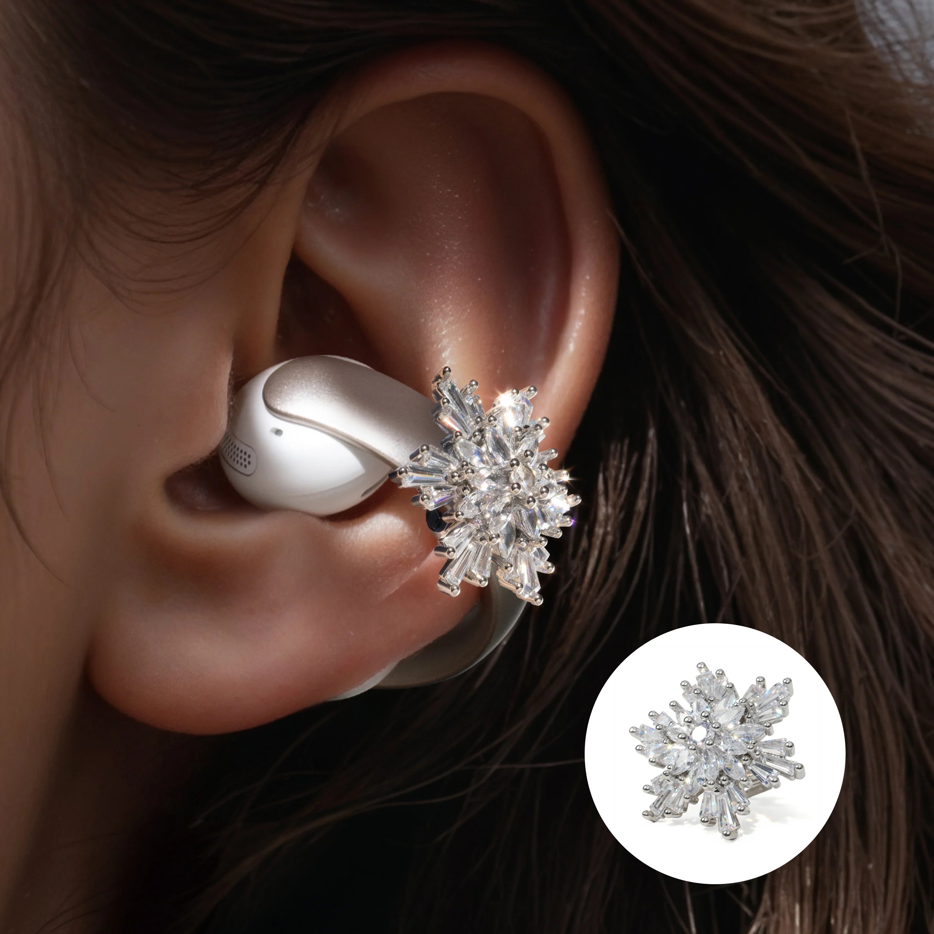 stylish-snowflake-accessory-for-soundcore-aeroclip-exclusive-design image 3