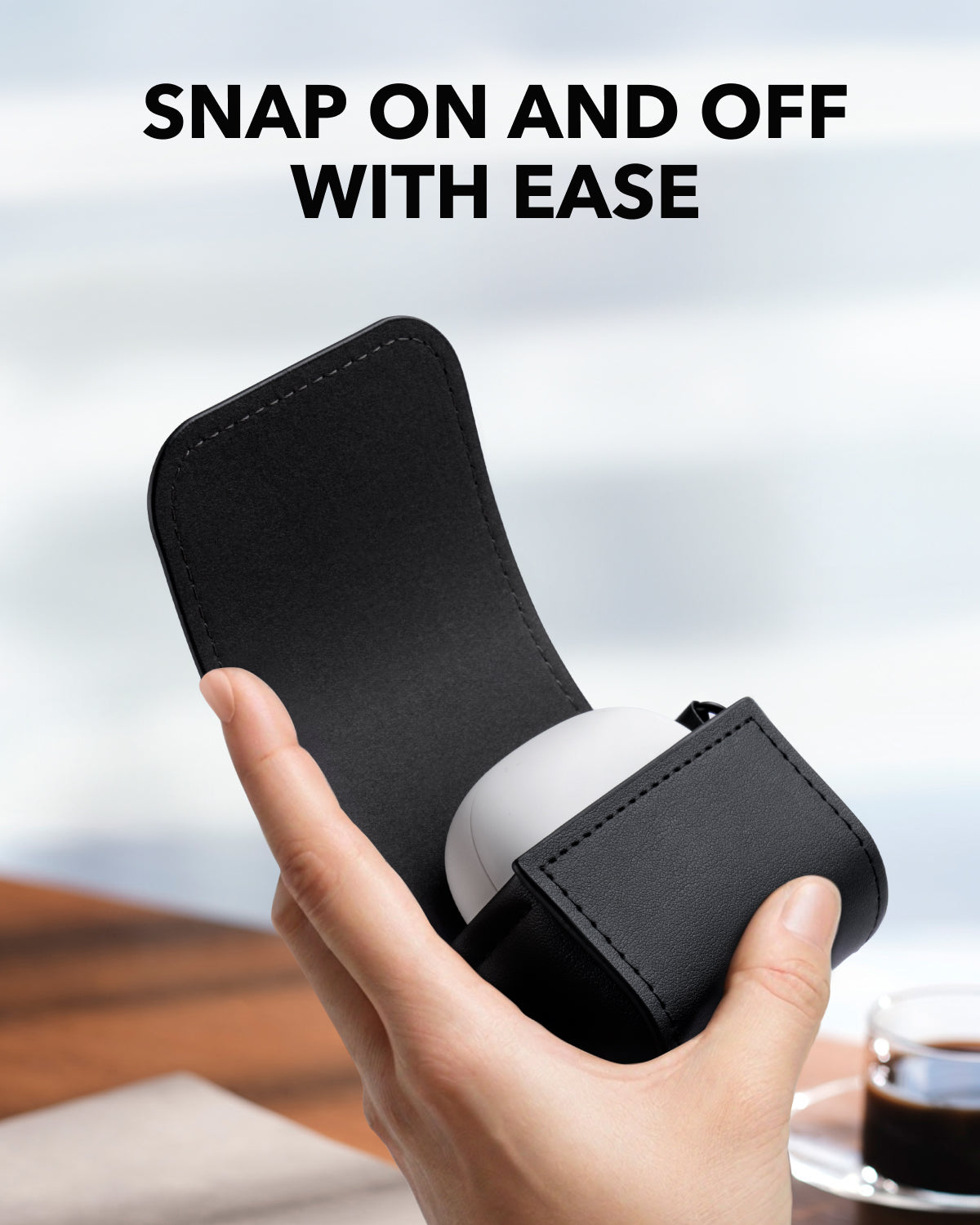 anker-soundcore-earbuds-travel-case-pu-leather-magnetic-snap-carabiner-universal image 5