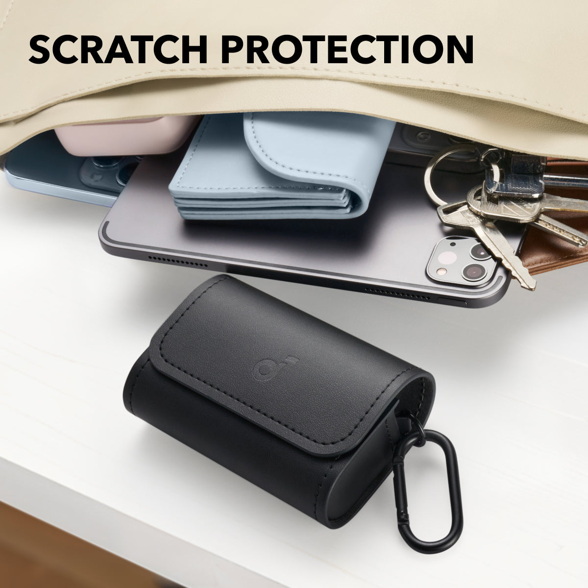 anker-soundcore-travel-case-for-aerofit-series-pu-leather-earbuds-case-with-cara image 2