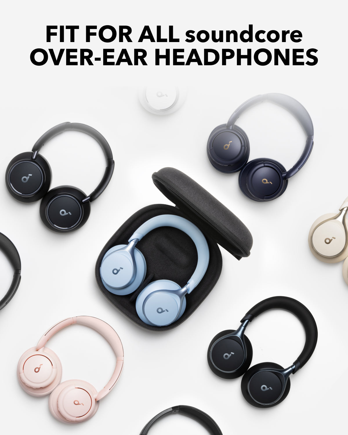 anker-soundcore-headphones-case-black-universal-travel-case-for-space-one-q45-q3 image 2